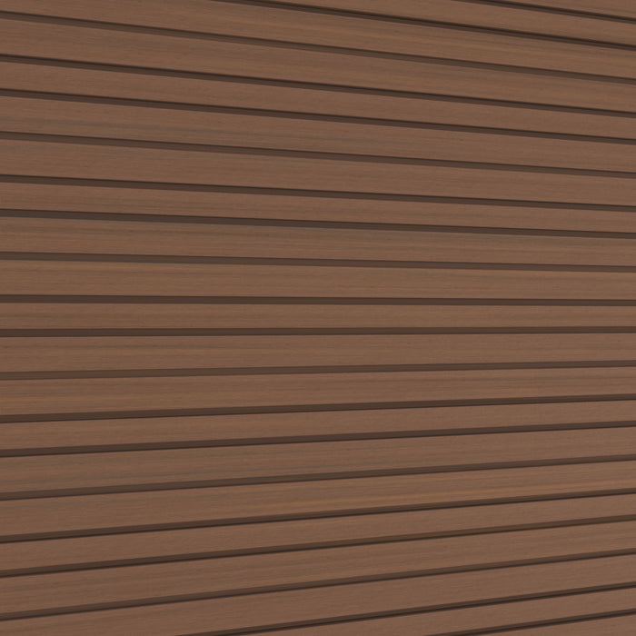 NeoTimber Board and Batten Slatted Composite Cladding Board – Teak – Surface Texture Detail