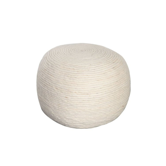 Bourges Wool Round Pouf | Hand-Dyed Natural Fiber Ottoman & Floor Seating