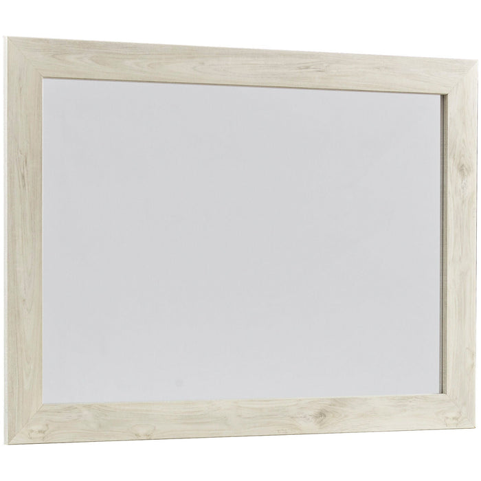 Back left view of Cambeck Whitewash Mirror