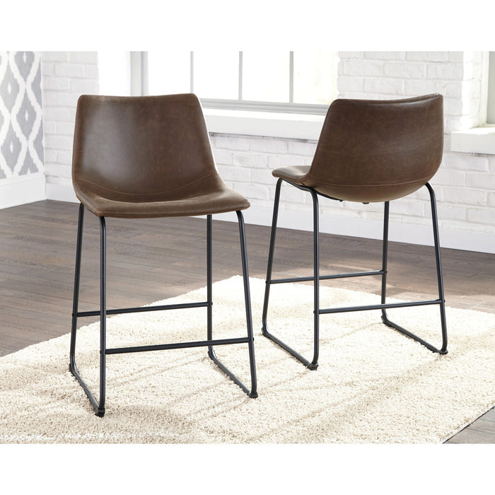 A room setting featuring Centiar Brown Counter Stool