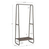 Claira Pewter Clothing Rack Short