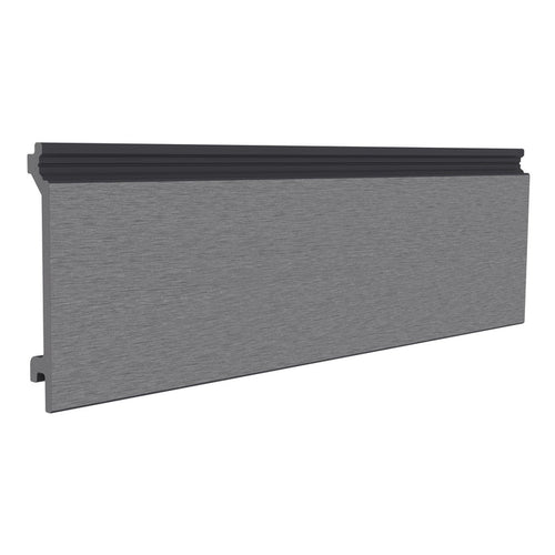 NeoTimber Classic Composite Cladding Board – Grey – Angled Close Up