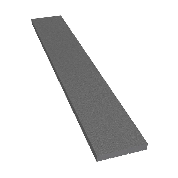 NeoTimber Classic Composite Cladding Skirting Trim – Grey – Angled Close Up