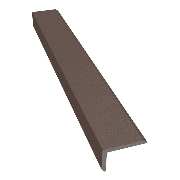 NeoTimber Classic Composite Decking Corner Trim – Chocolate – Angled Close Up
