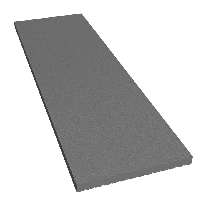 NeoTimber Classic Composite Decking Fascia Board – Grey – Angled Close Up