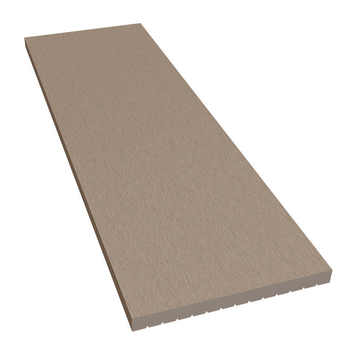 NeoTimber Classic Composite Decking Fascia Board – Teak – Angled Close Up