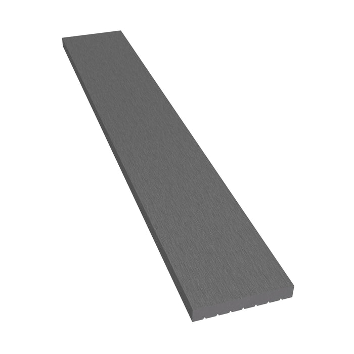 NeoTimber Classic Composite Decking Skirting Trim – Grey – Non-FSC Clearance – Angled Close Up