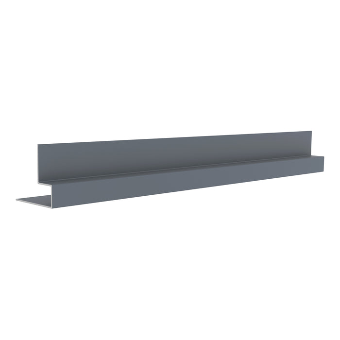 NeoTimber Classic & Deluxe Composite Cladding End Trim – Grey – Angled Close Up