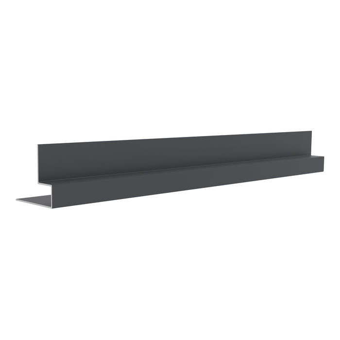 NeoTimber Classic & Deluxe Composite Cladding End Trim – Charcoal – Angled Close Up