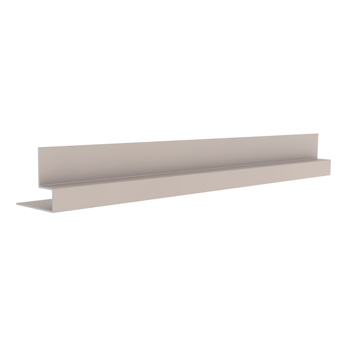 NeoTimber Classic & Deluxe Composite Cladding End Trim – Ash White – Angled Close Up