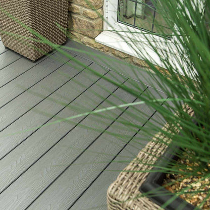 NeoTimber Classic Lite Composite Decking – Grey – Lifestyle Deck View