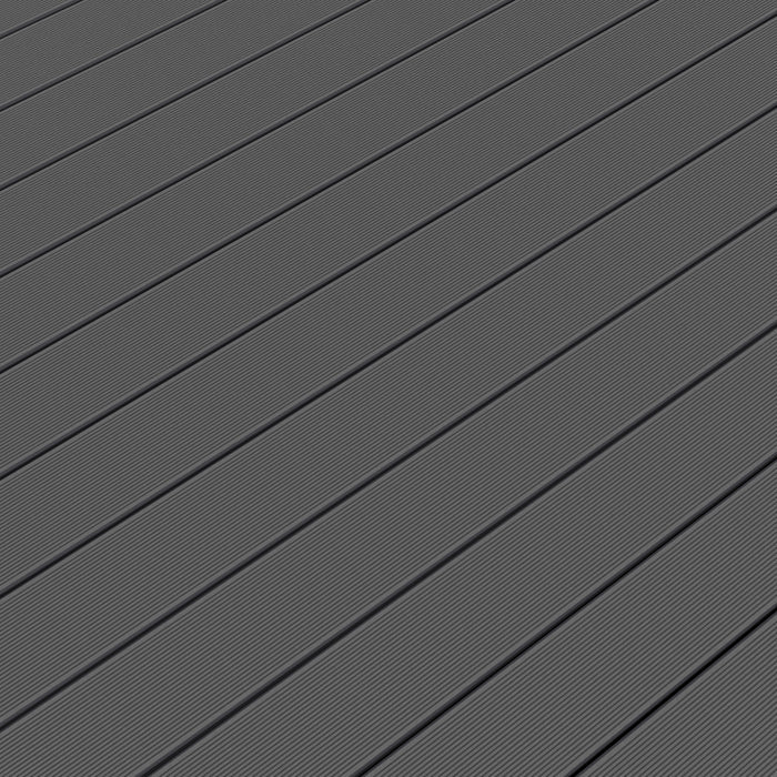 NeoTimber Classic Solid Composite Decking – Grey – Surface Texture Detail - Grooved