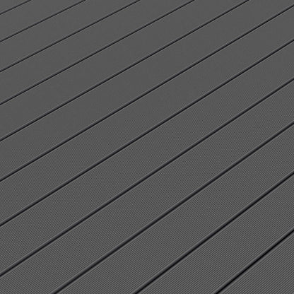 NeoTimber Classic Solid Composite Decking – Grey – Surface Texture Detail - Grooved