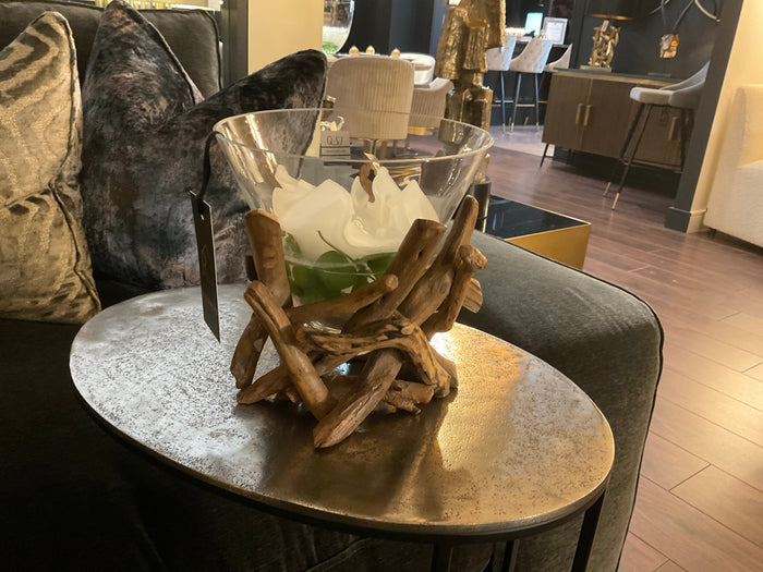 Clear Glass Vase Mouth Blown glass-Renaissance Design Studio