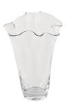 Clear Glass Wavy Top Vase-Renaissance Design Studio