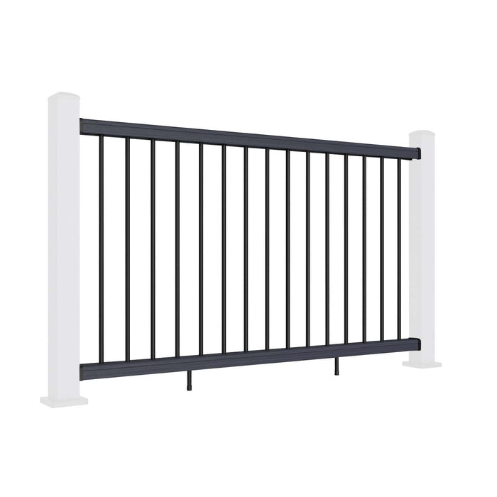 NeoTimber Composite Balustrade Straight Railing - Grey - Angled