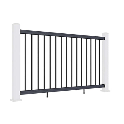 NeoTimber Composite Balustrade Straight Railing - Grey - Angled