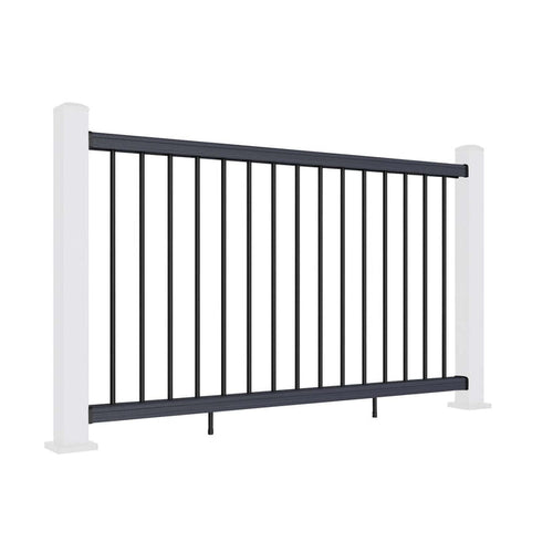 NeoTimber Composite Balustrade Straight Railing - Grey - Angled