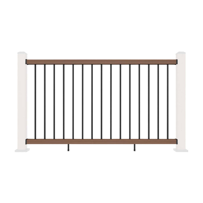 NeoTimber Composite Balustrade Straight Railing - Teak - Straight On