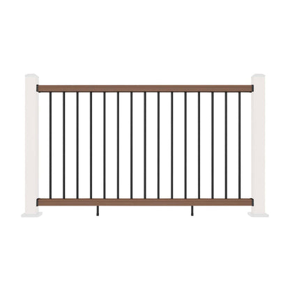 NeoTimber Composite Balustrade Straight Railing - Teak - Straight On