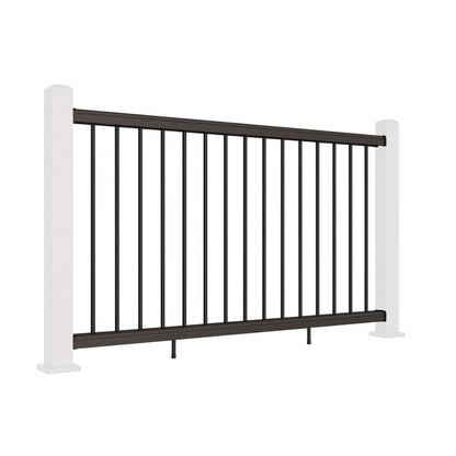 NeoTimber Composite Balustrade Straight Railing - Chocolate Brown - Angled