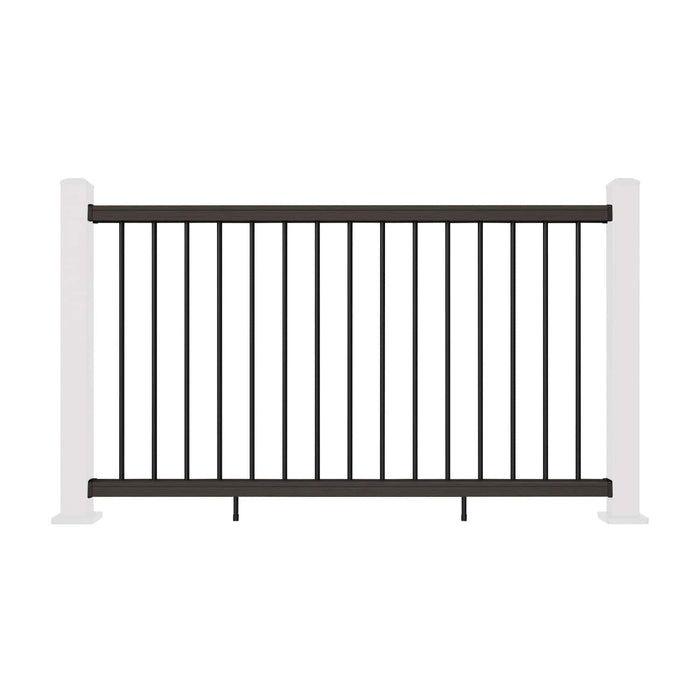 NeoTimber Composite Balustrade Straight Railing - Chocolate Brown - Straight On
