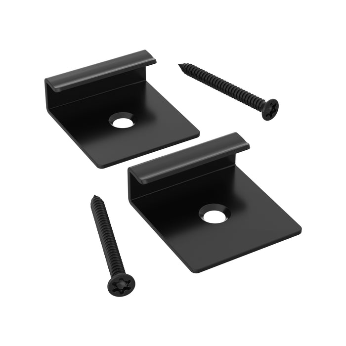 NeoTimber Composite Cladding Starter Clip Fixing Set – Black – Angled Close Up