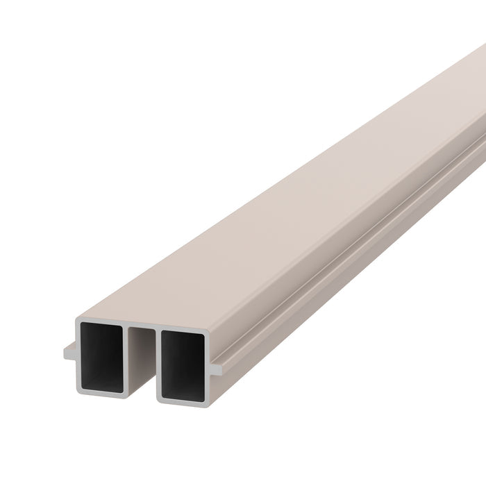 NeoTimber Composite Fence Post Insert - Ash White - Angled Close-Up