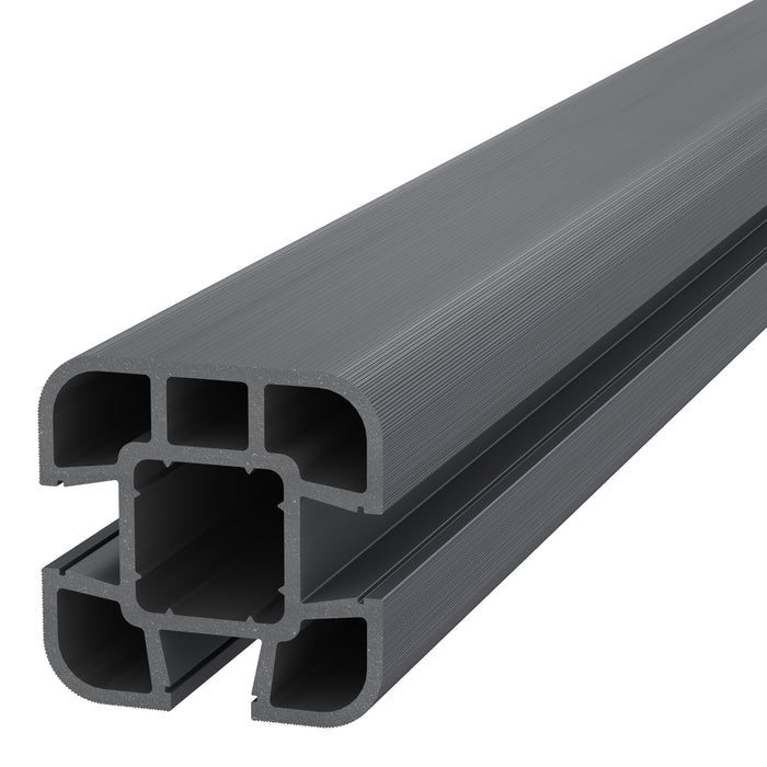 NeoTimber Composite Fence Post - Grey - Angled Close Up
