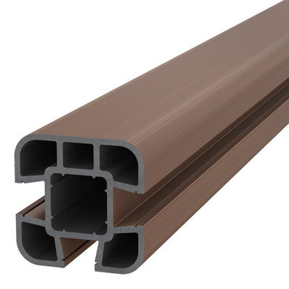 NeoTimber Composite Fence Post - Teak - Angled Close Up