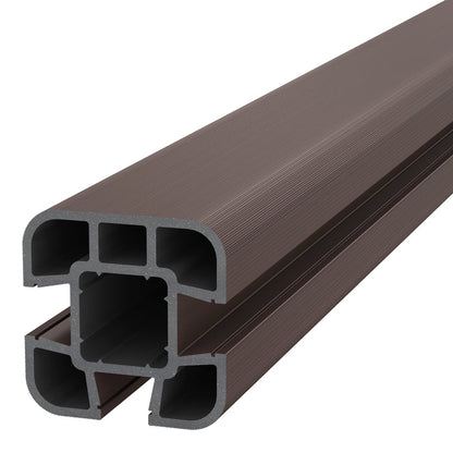 NeoTimber Composite Fence Post - Chocolate - Angled Close Up