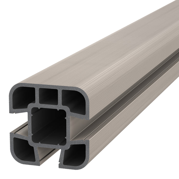NeoTimber Composite Fence Post - Ash White - Angled Close Up