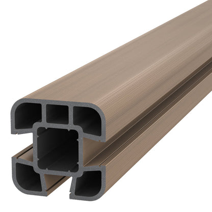 NeoTimber Composite Fence Post - Oak - Angled Close Up