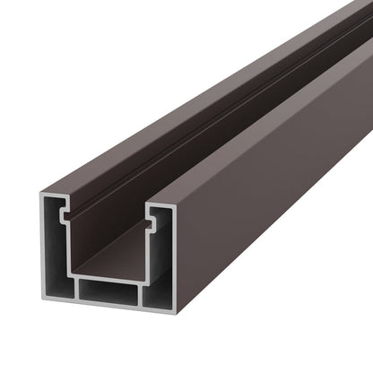 NeoTimber Concrete Fence Post Insert - Chocolate - Angled Close-Up