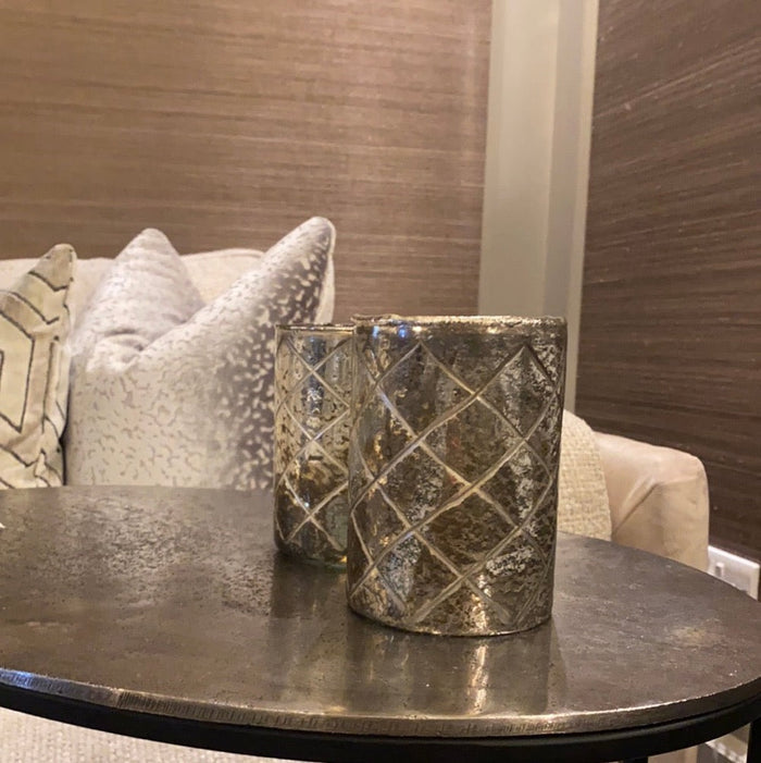 Cross pattern votive-Renaissance Design Studio
