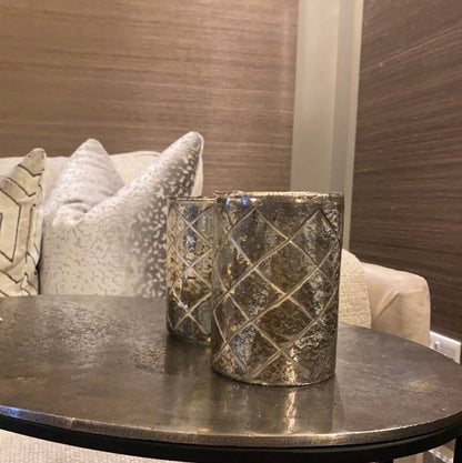Cross pattern votive-Renaissance Design Studio