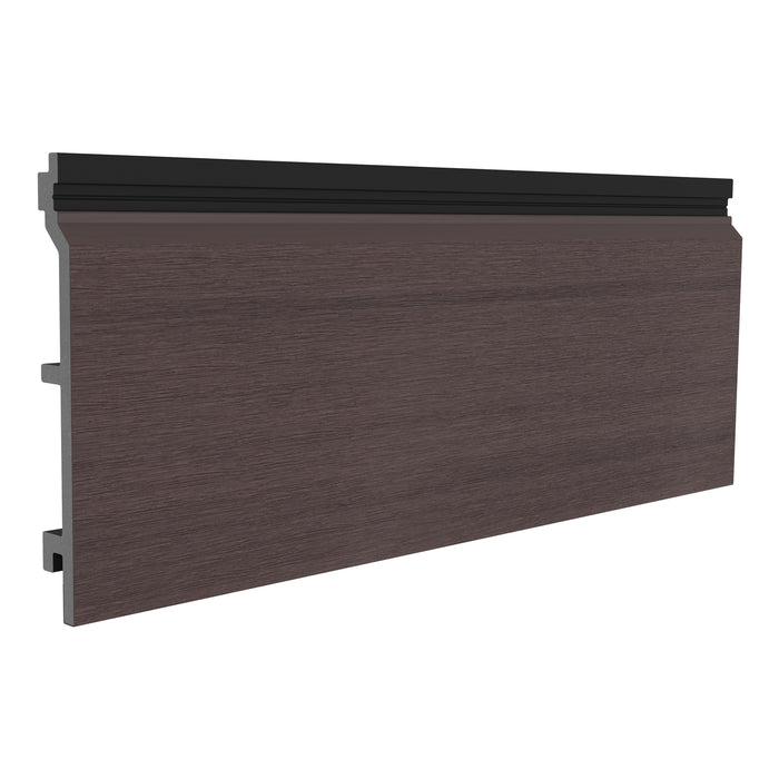 NeoTimber Deluxe Brushed Composite Cladding Boards – Chocolate – Angled Close