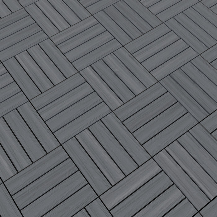 NeoTimber Deluxe Composite Deck Tiles – Grey – In Situ