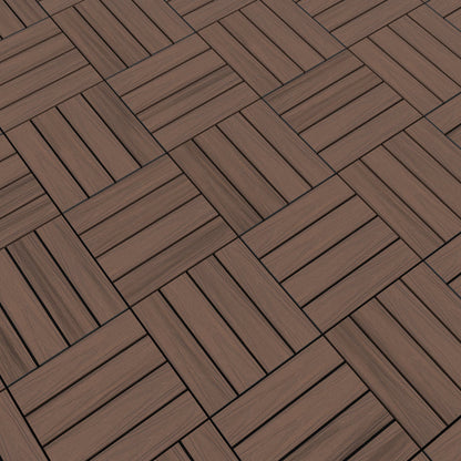 NeoTimber Deluxe Composite Deck Tiles – Teak – In Situ