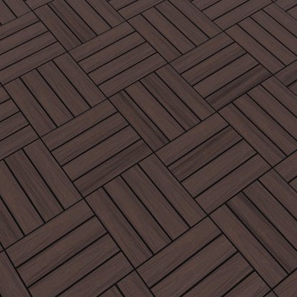 NeoTimber Deluxe Composite Deck Tiles – Chocolate – In Situ