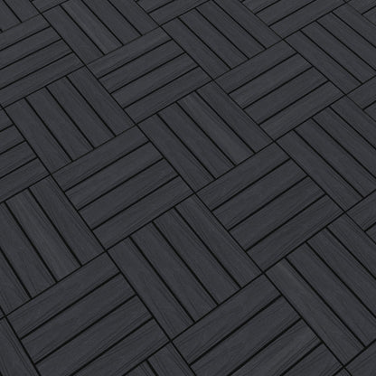 NeoTimber Deluxe Composite Deck Tiles – Charcoal – In Situ