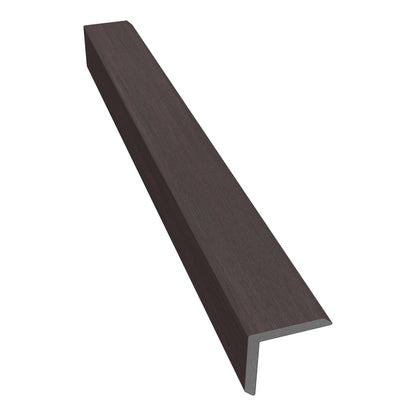 NeoTimber Deluxe Composite Decking Corner Trim – Chocolate – Angled Close Up