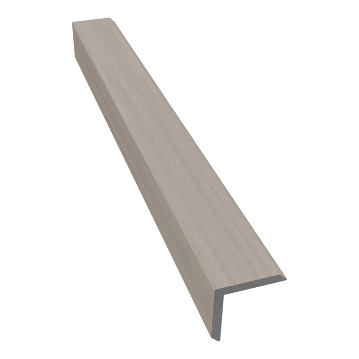 NeoTimber Deluxe Composite Decking Corner Trim – Ash White – Angled Close Up