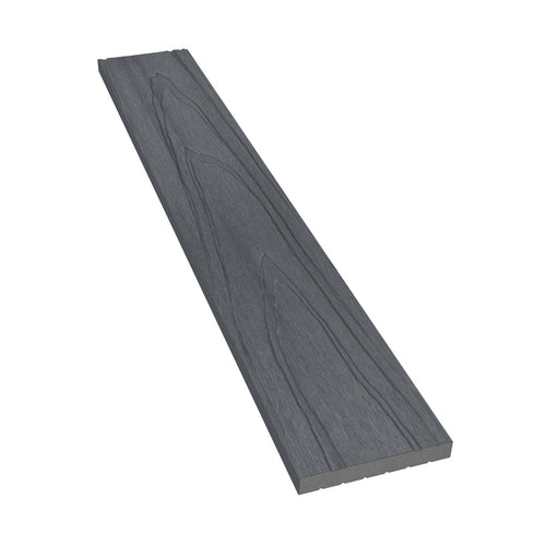 NeoTimber Deluxe Composite Decking Skirting Trim – Grey – Angled Close Up