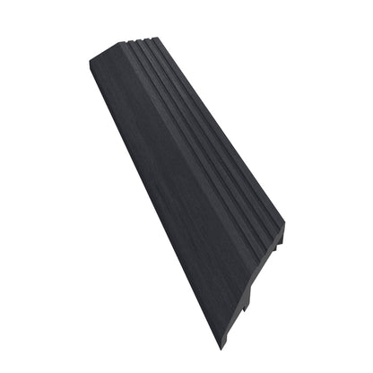 NeoTimber Deluxe Deck Tile Corner Edge Ramps – Charcoal – Angled Close Up