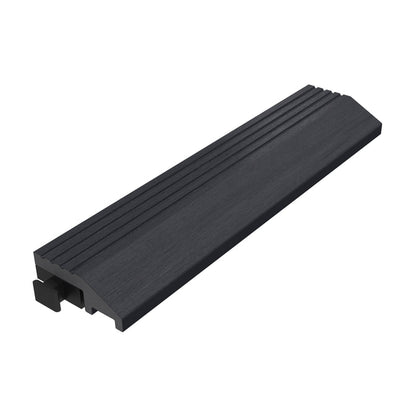 NeoTimber Deluxe Deck Tile Straight Edge Ramps – Charcoal – Angled Close Up