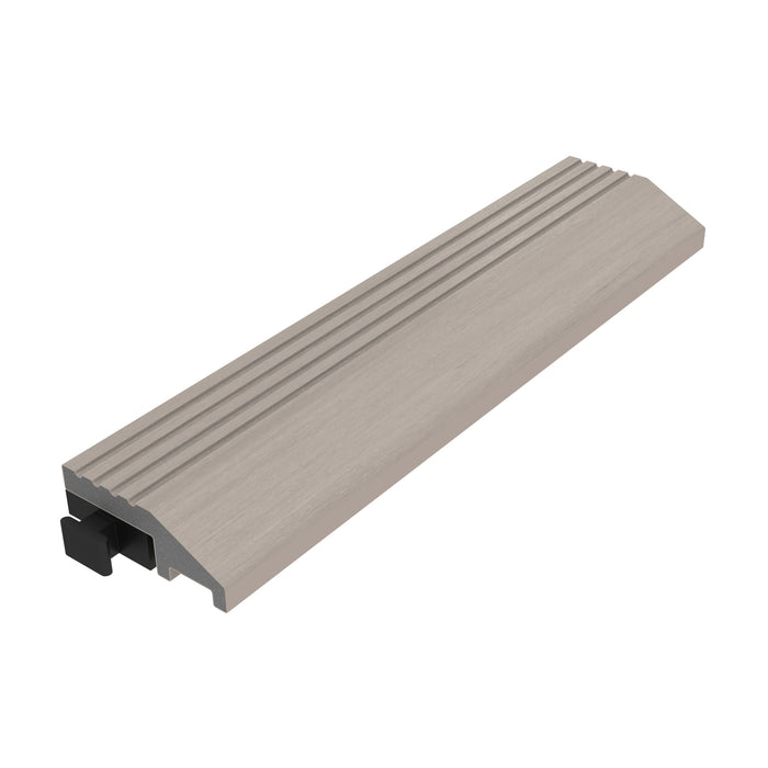 NeoTimber Deluxe Deck Tile Straight Edge Ramps – Ash White – Angled Close Up