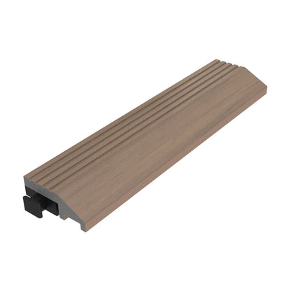 NeoTimber Deluxe Deck Tile Straight Edge Ramps – Oak – Angled Close Up
