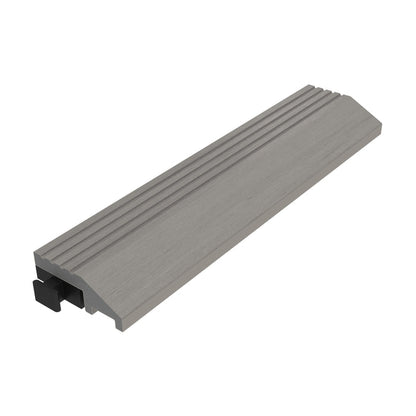NeoTimber Deluxe Deck Tile Straight Edge Ramps – Silver Birch– Angled Close Up
