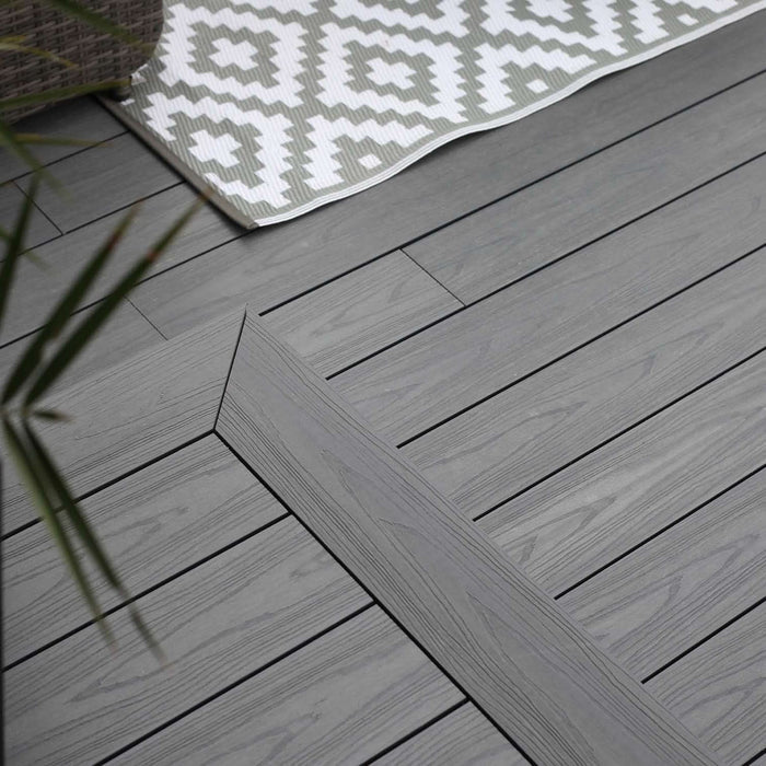 NeoTimber Deluxe Hollow Composite Decking – Grey – Lifestyle Deck View
